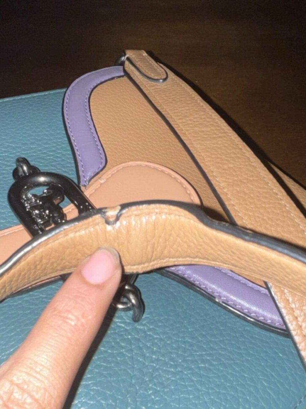 Coach colorblock shoulder bag blue - Picture 2 of 4